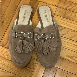 Jeffrey Campbell suede loafers with tassel